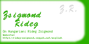 zsigmond rideg business card